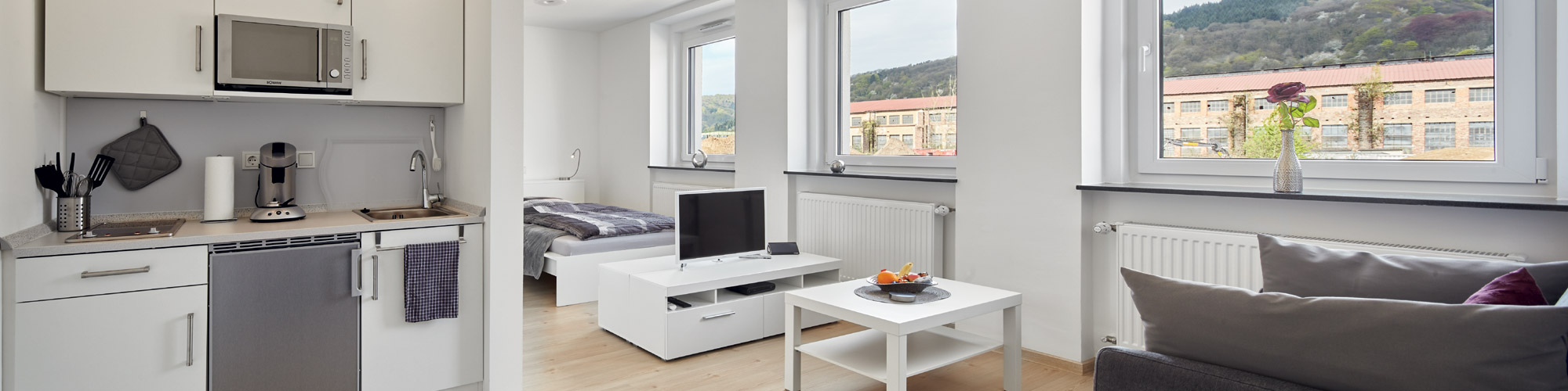 <h1>Wohnen in den Bobinethöfen</h1>
Top ausgestattetes Single Apartment zum Bestpreis.